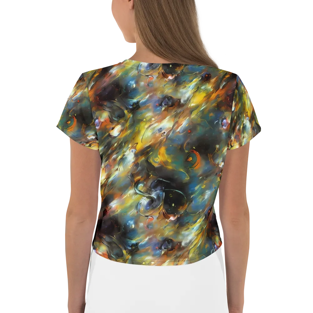 Brushwork Blaze on Crop Tee — Back