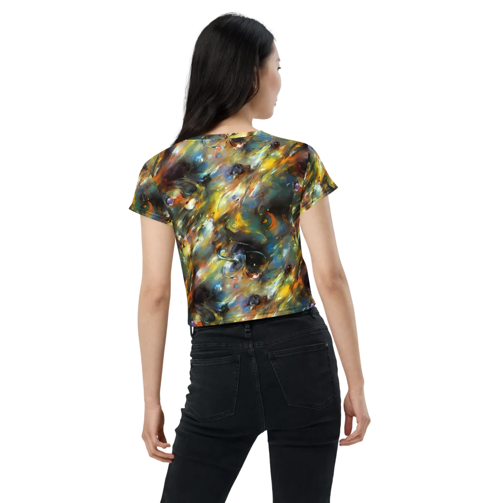 Brushwork Blaze on Crop Tee — Back
