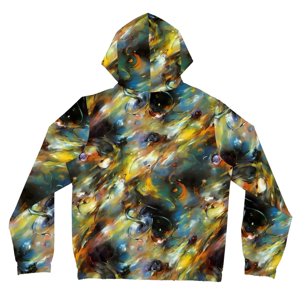 Brushwork Blaze on Women's Full-Zip Hoodie — Back