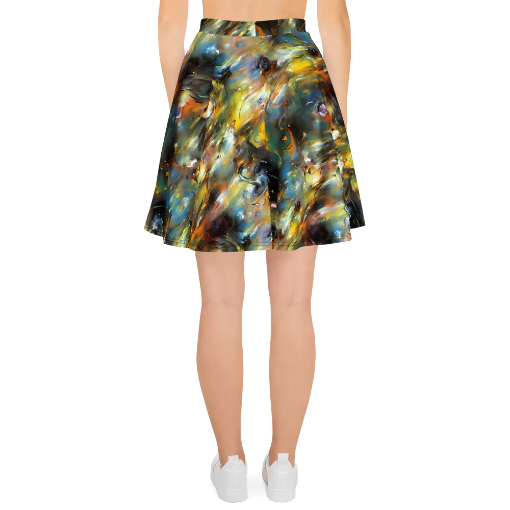 Brushwork Blaze on Skater Skirt — Back