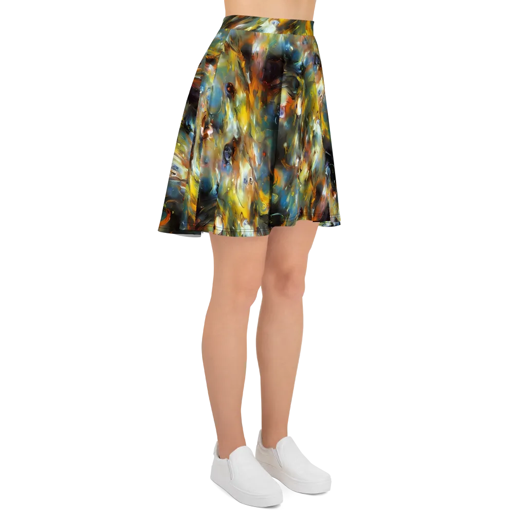 Brushwork Blaze on Skater Skirt — Right