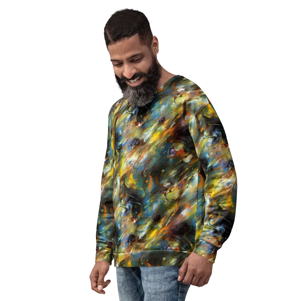 Brushwork Blaze on Sweatshirt — Left Front