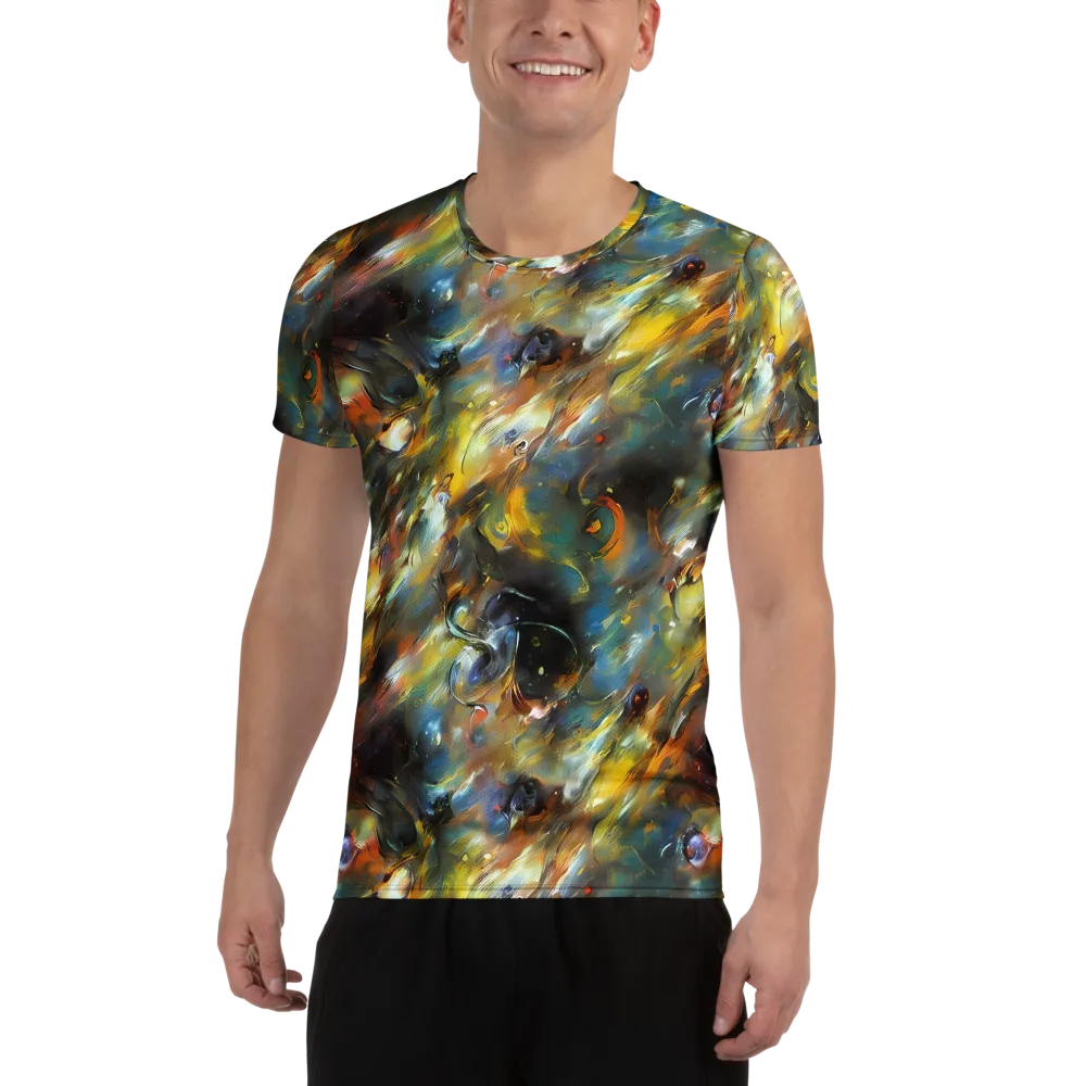 Brushwork Blaze on Men's Athletic T-Shirt — Front
