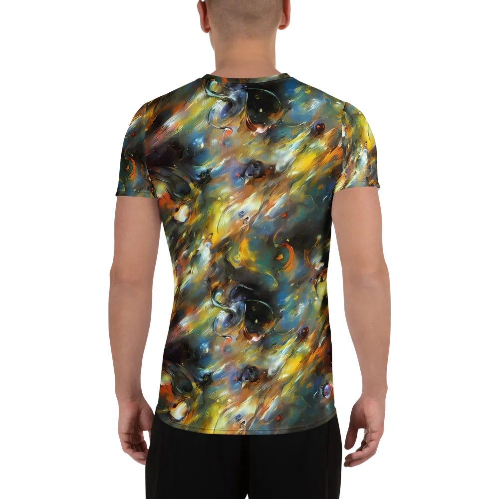 Brushwork Blaze on Men's Athletic T-Shirt — Back