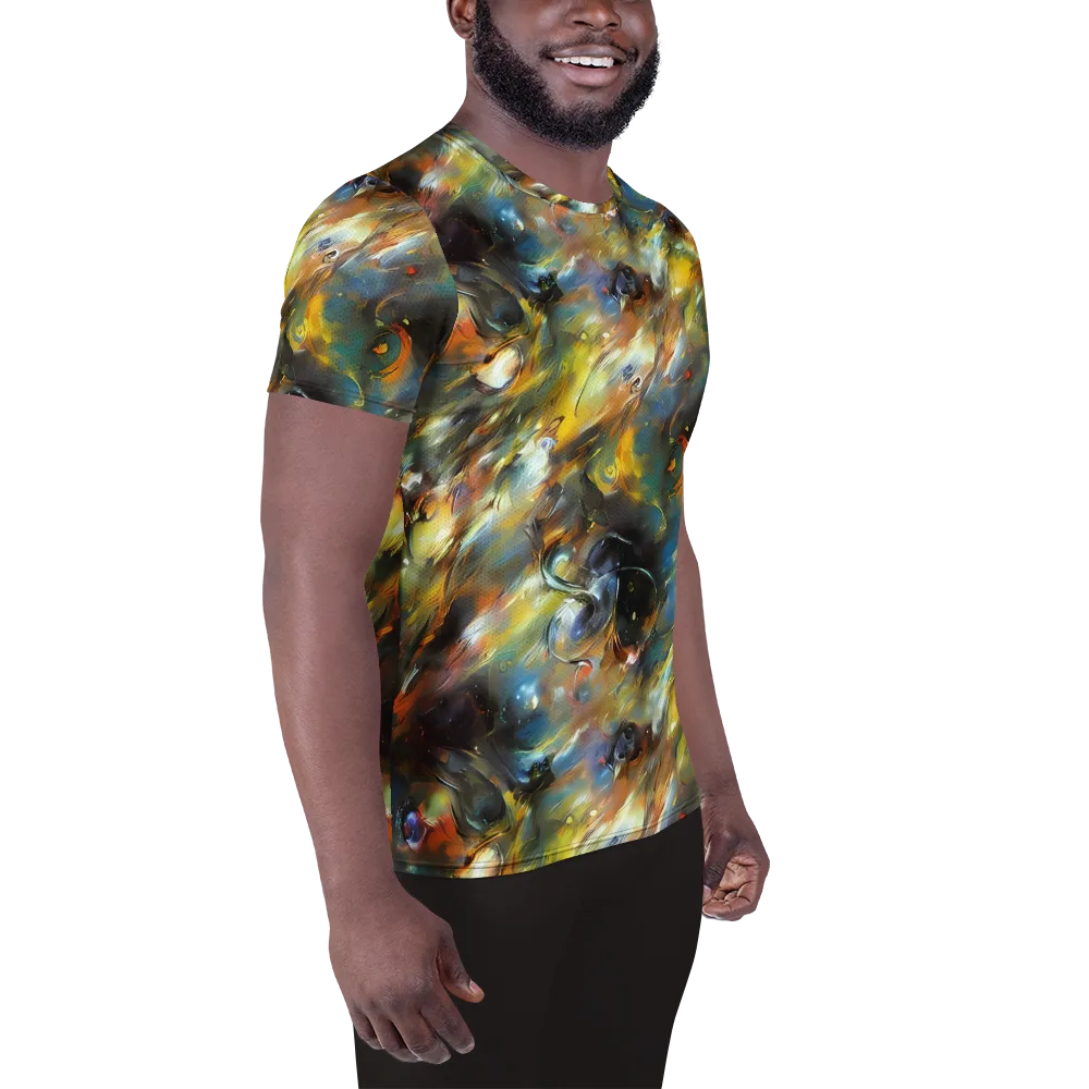 Brushwork Blaze on Men's Athletic T-Shirt — Right