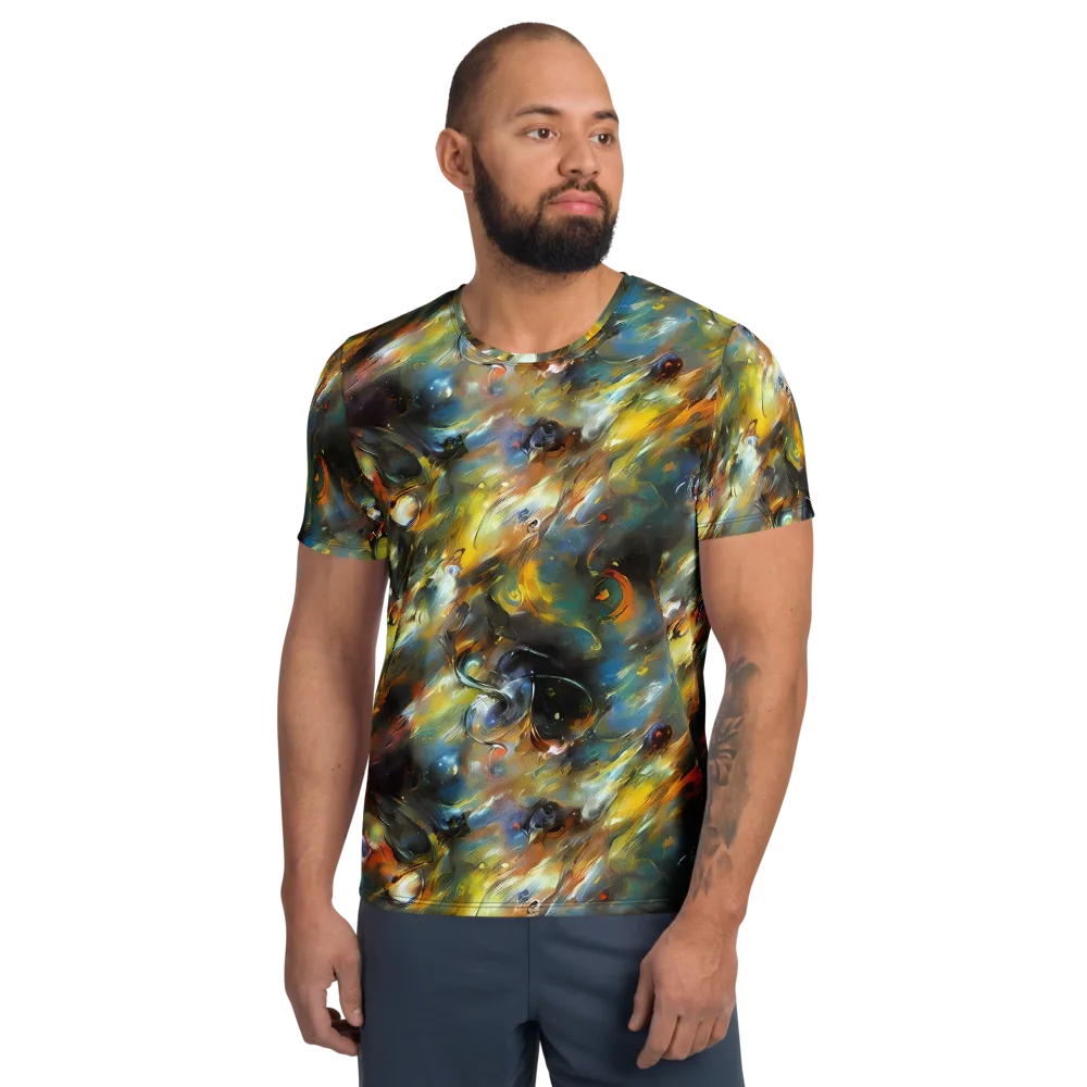 Brushwork Blaze on Men's Athletic T-Shirt — Front