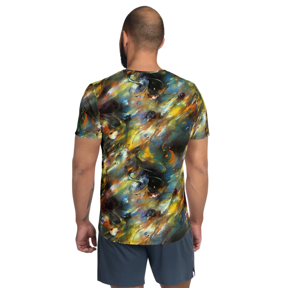 Brushwork Blaze on Men's Athletic T-Shirt — Back