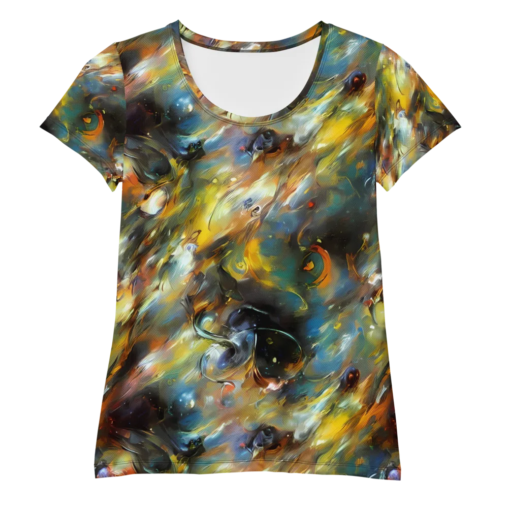 Brushwork Blaze on Women's Athletic T-Shirt — Front