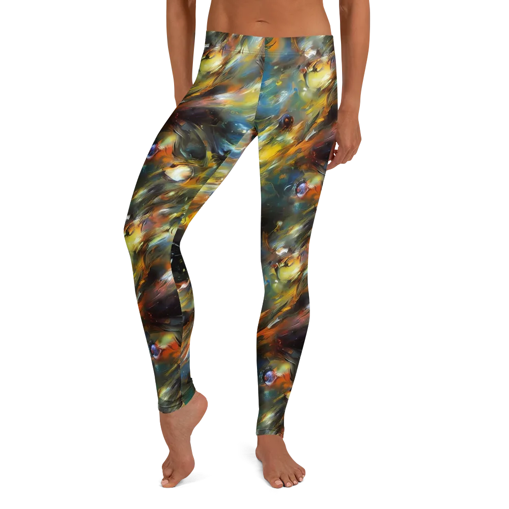 Brushwork Blaze on Leggings — Front