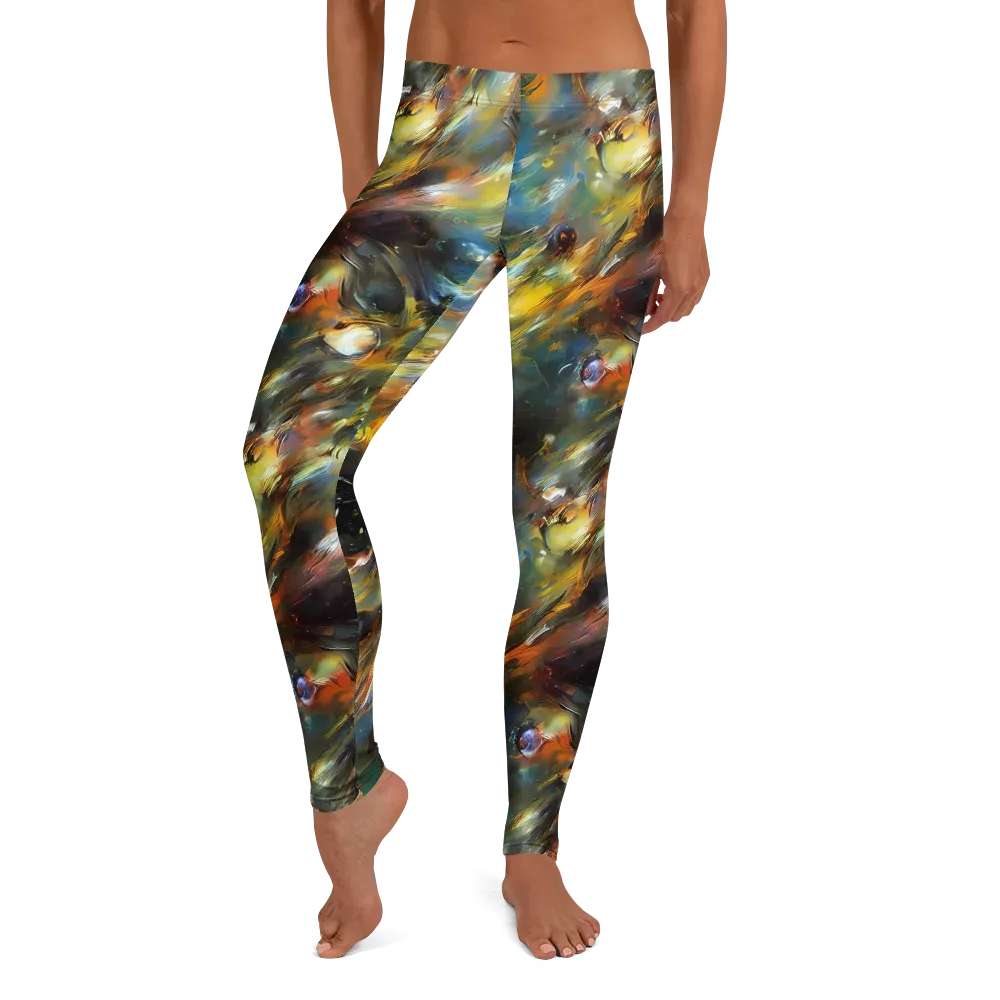 Brushwork Blaze on Leggings — Front