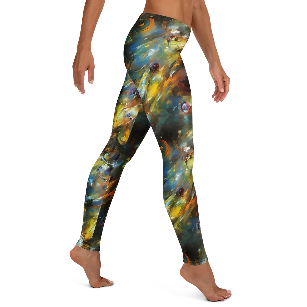 Brushwork Blaze on Leggings — Right