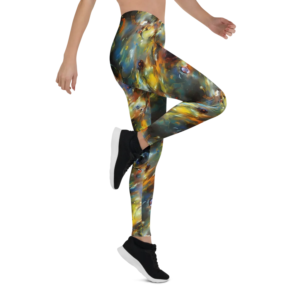 Brushwork Blaze on Leggings — Right