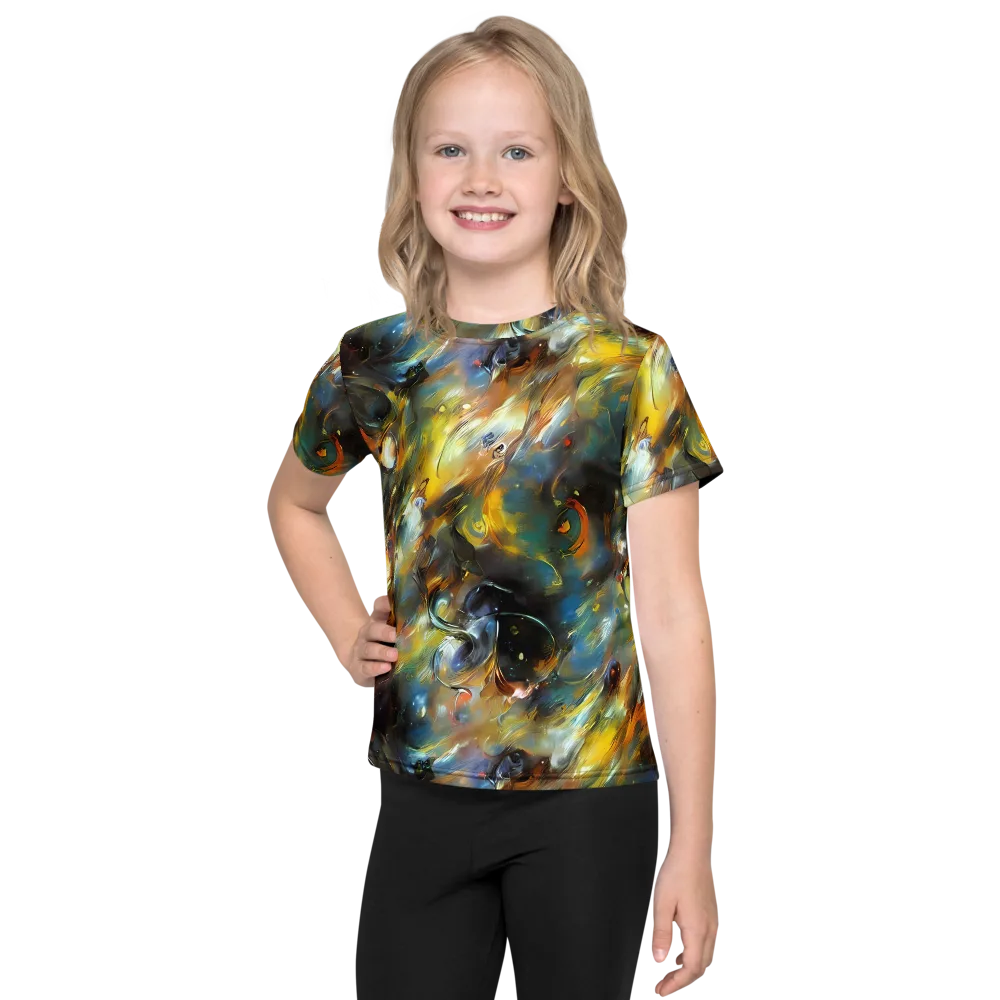 Brushwork Blaze on Kids Crew Neck T-Shirt — Front