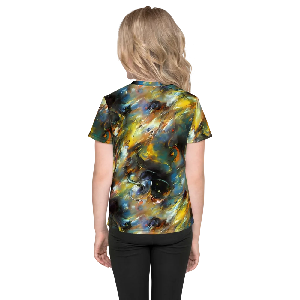 Brushwork Blaze on Kids Crew Neck T-Shirt — Back