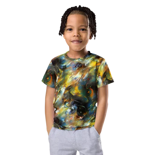 Brushwork Blaze on a Kids Crew Neck T-Shirt