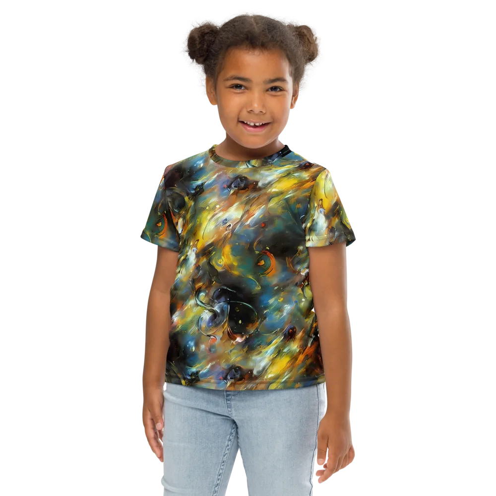 Brushwork Blaze on Kids Crew Neck T-Shirt — Front