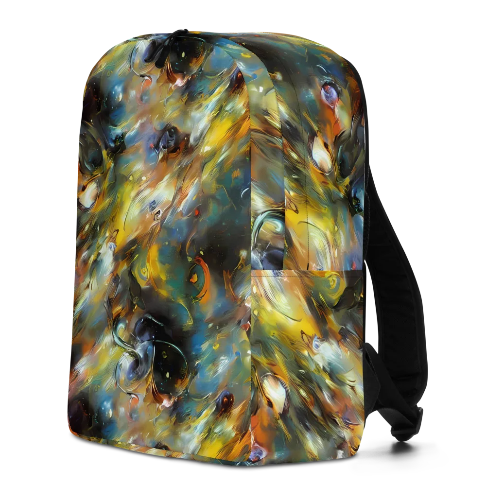 Brushwork Blaze on Minimalist Backpack — Left