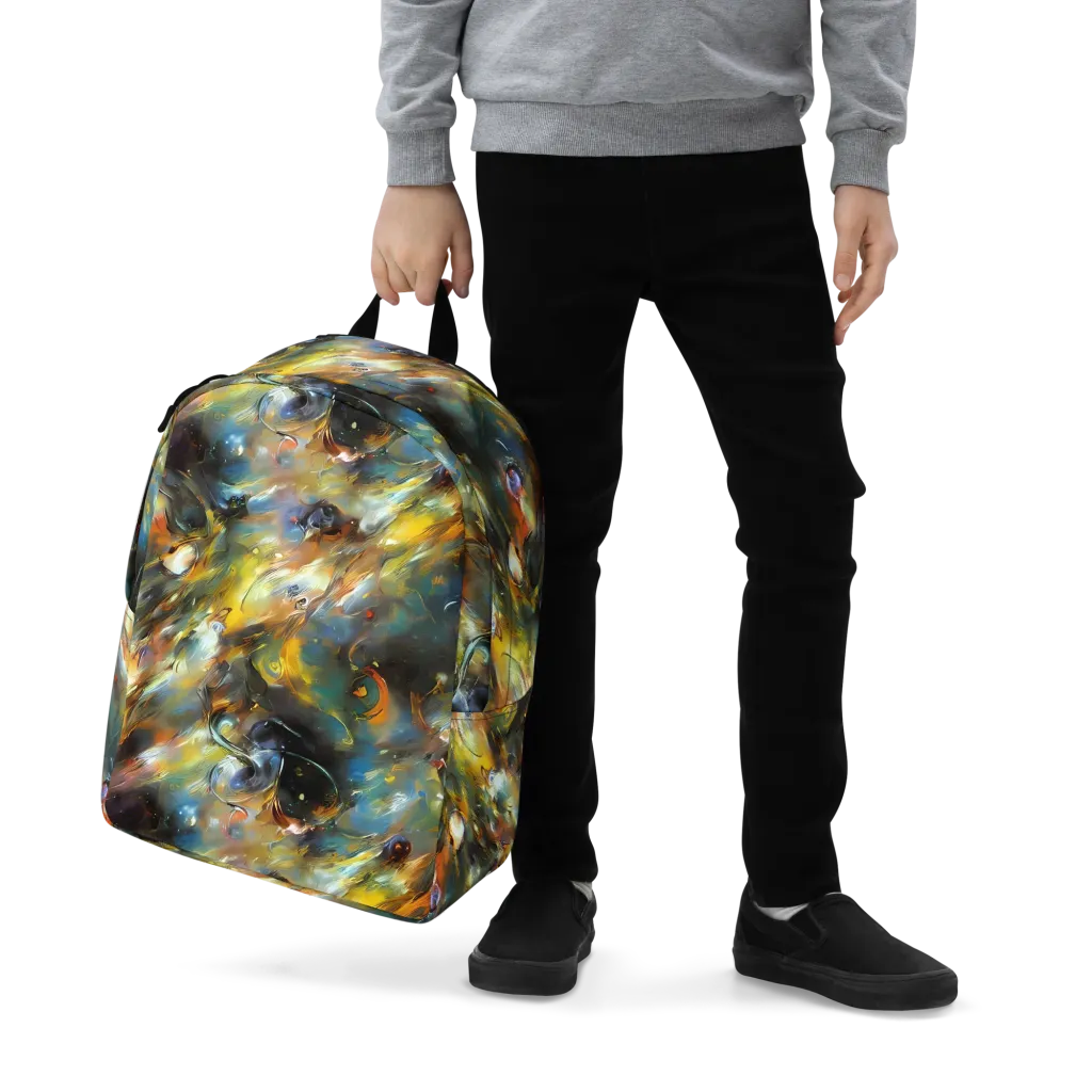 Brushwork Blaze on Minimalist Backpack — Zoomed-in