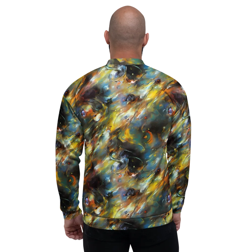 Brushwork Blaze on Bomber Jacket — Back