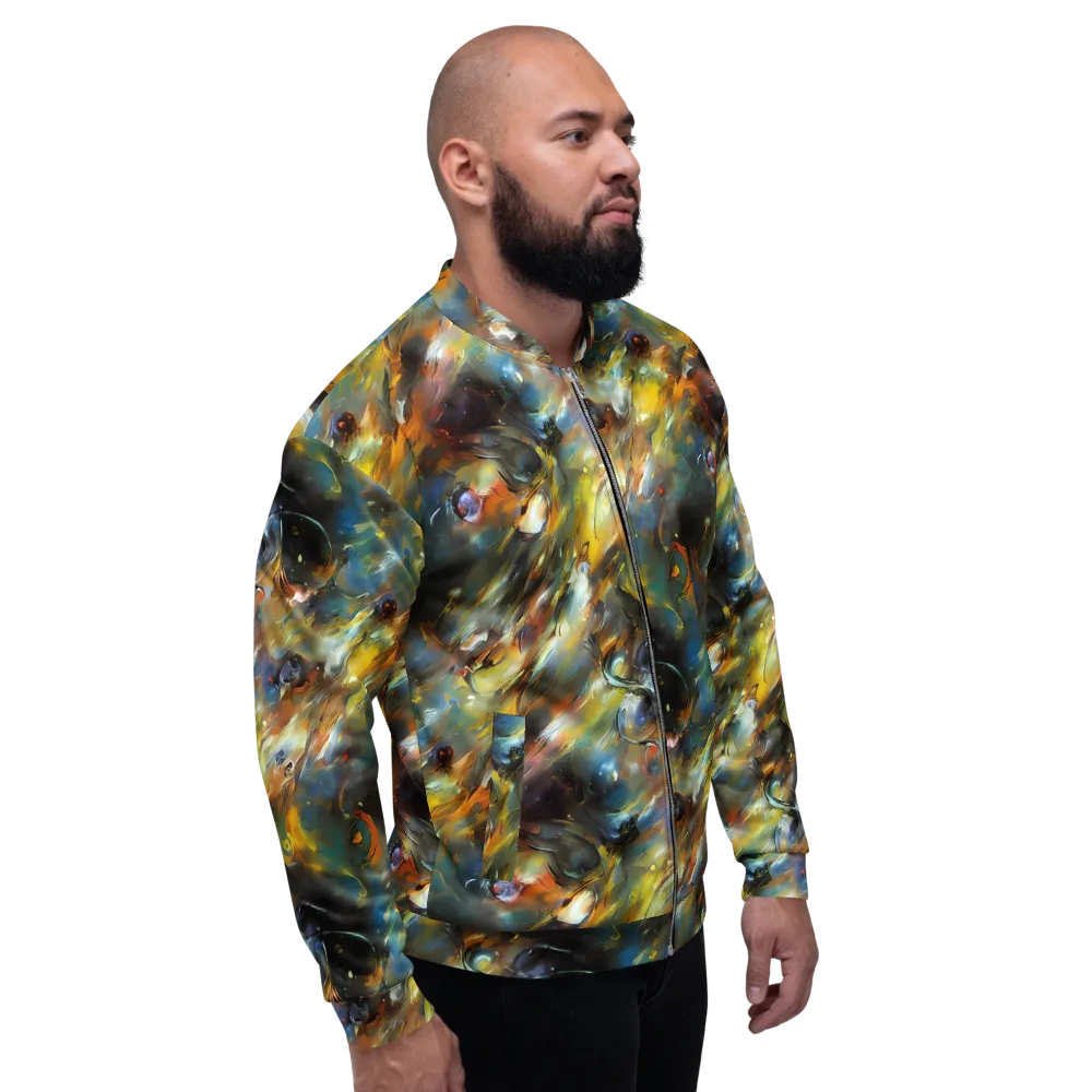 Brushwork Blaze on Bomber Jacket — Right