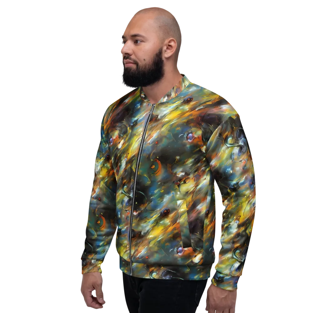 Brushwork Blaze on Bomber Jacket — Left