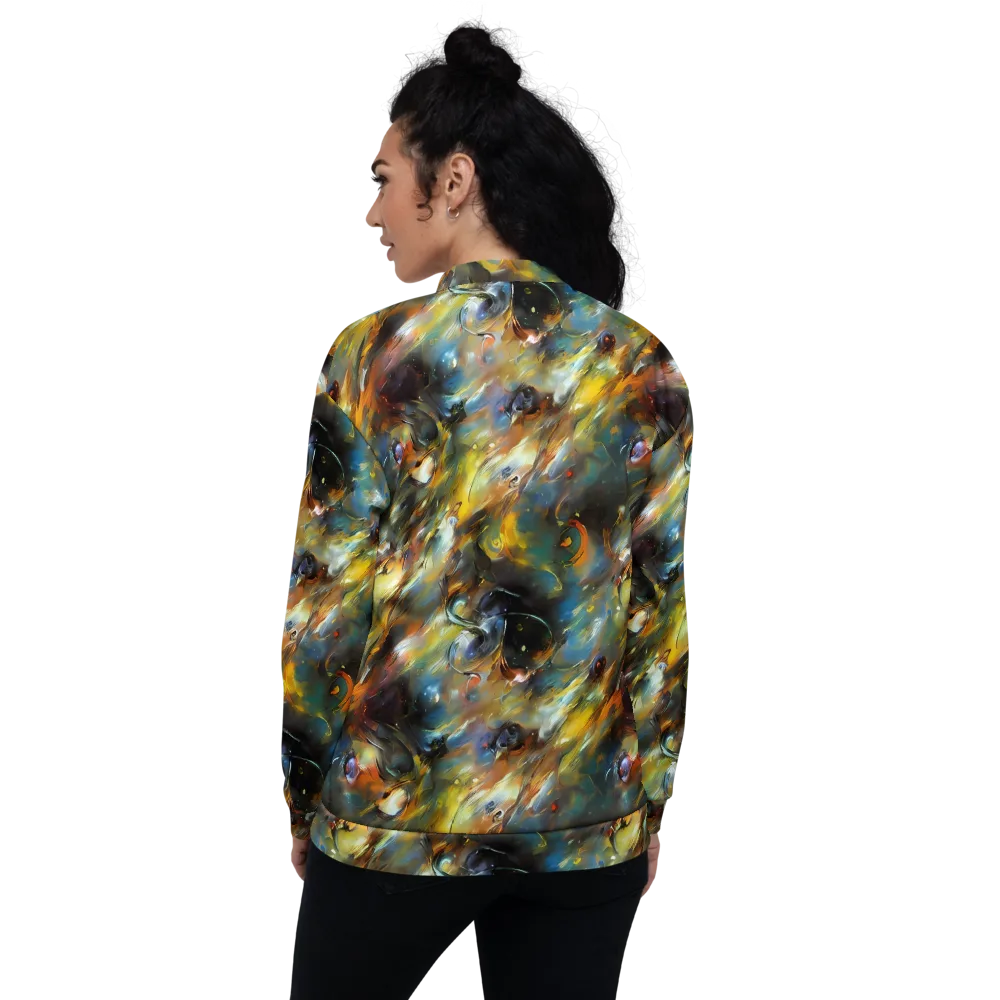 Brushwork Blaze on Bomber Jacket — Back