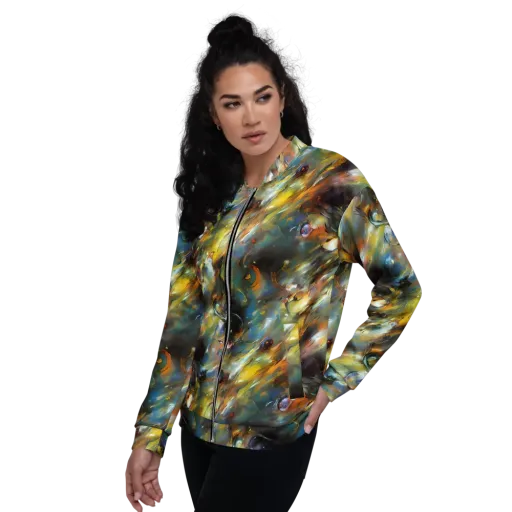 Brushwork Blaze on a Bomber Jacket