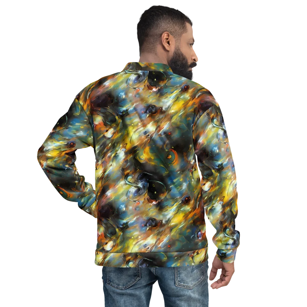 Brushwork Blaze on Bomber Jacket — Back