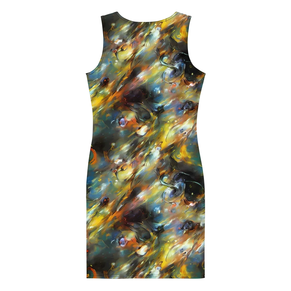 Brushwork Blaze on Bodycon Dress — Back