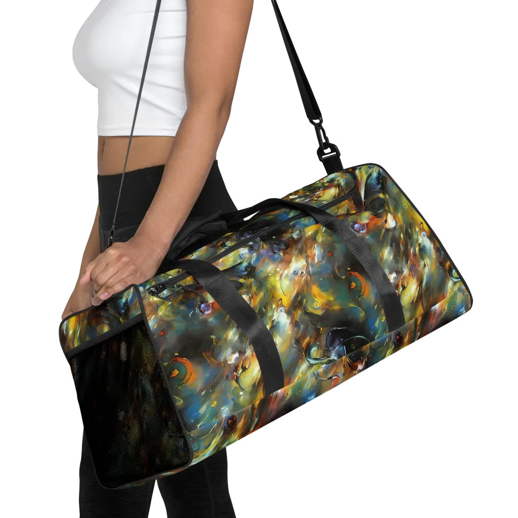 Brushwork Blaze Duffle Bag on model