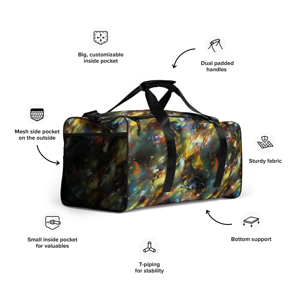 Brushwork Blaze on Duffle Bag — Right Front