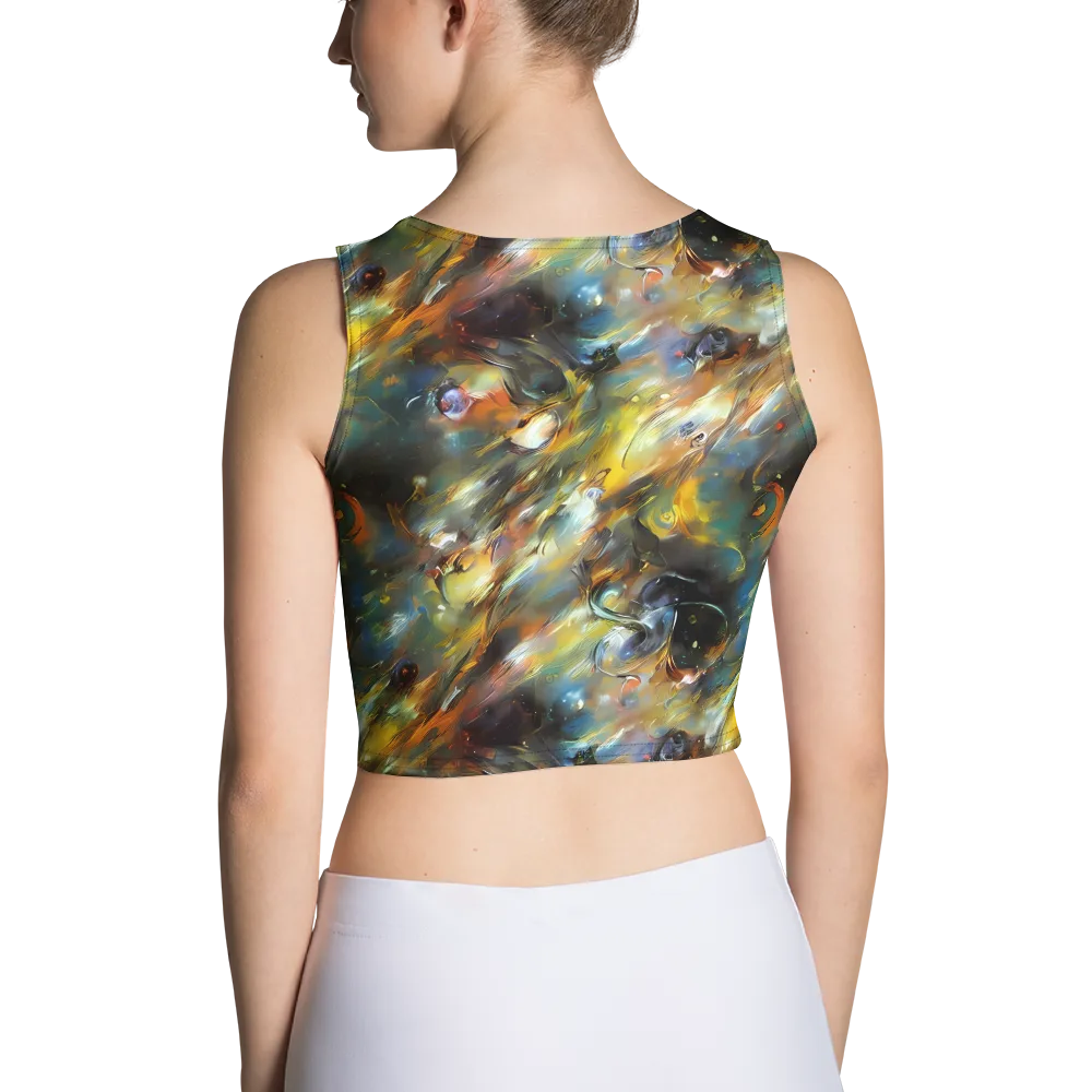 Brushwork Blaze on Crop Top — Back