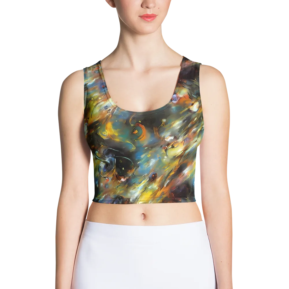 Brushwork Blaze on Crop Top — Front
