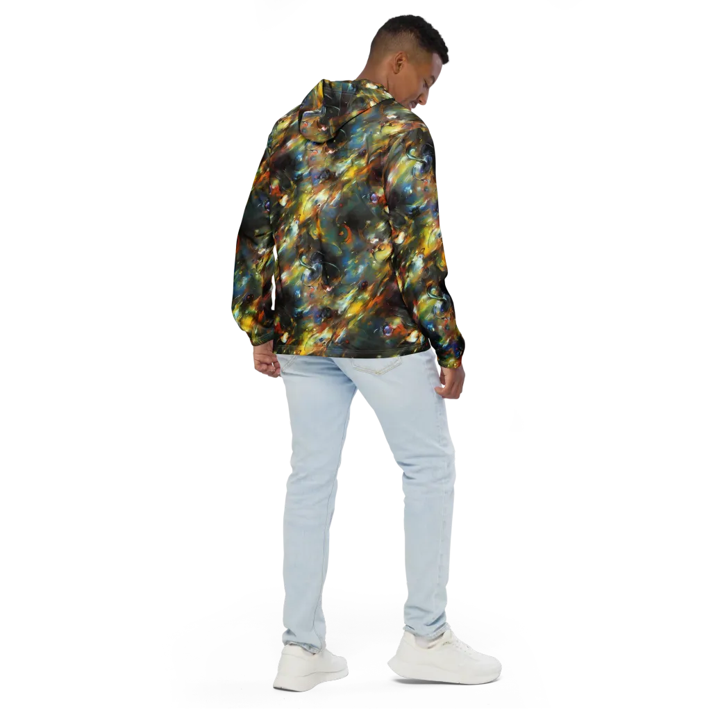 Brushwork Blaze on Men's Windbreaker — Back
