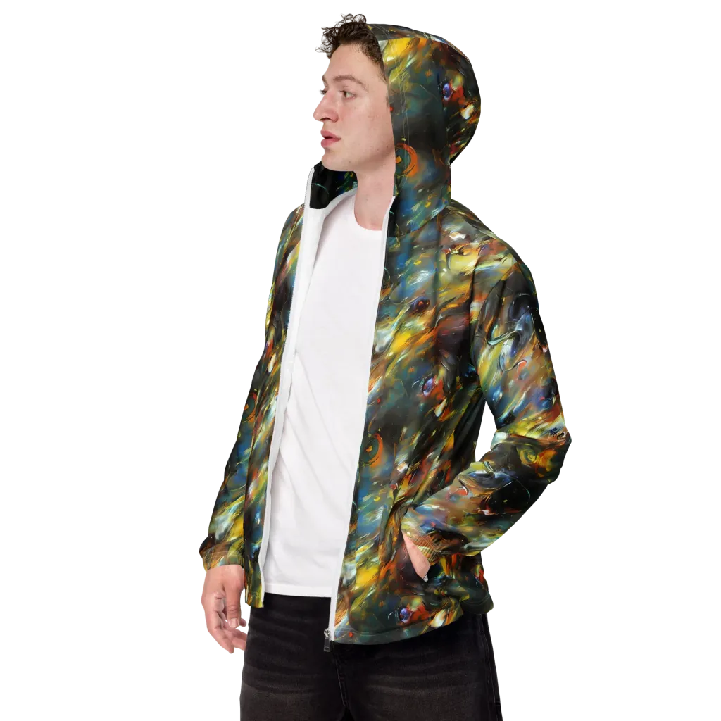 Brushwork Blaze on Men's Windbreaker — Left Front