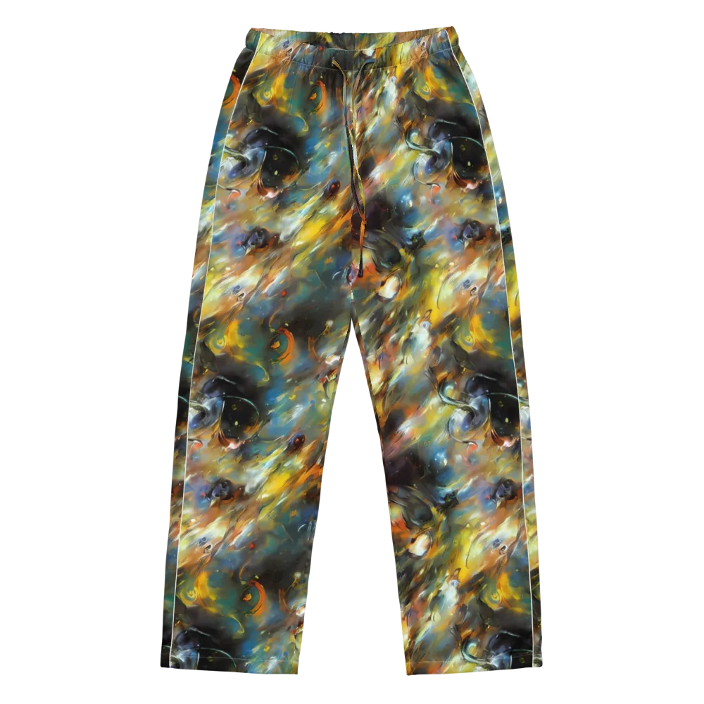 Brushwork Blaze on Women's Pajama Pants — Front