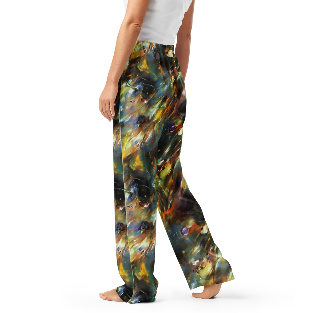 Brushwork Blaze on Women's Pajama Pants — Left