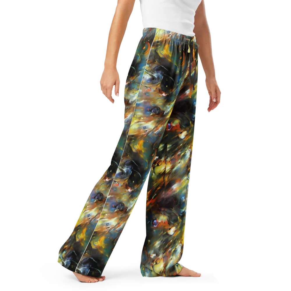 Brushwork Blaze on Women's Pajama Pants — Right Front