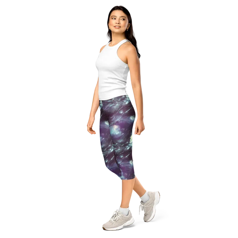 Nihei Shimmer on Capri Leggings — Left Front