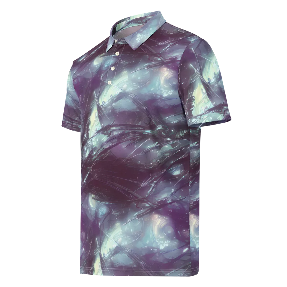 Nihei Shimmer on Men's Slim Fit Polo Shirt — Left Front