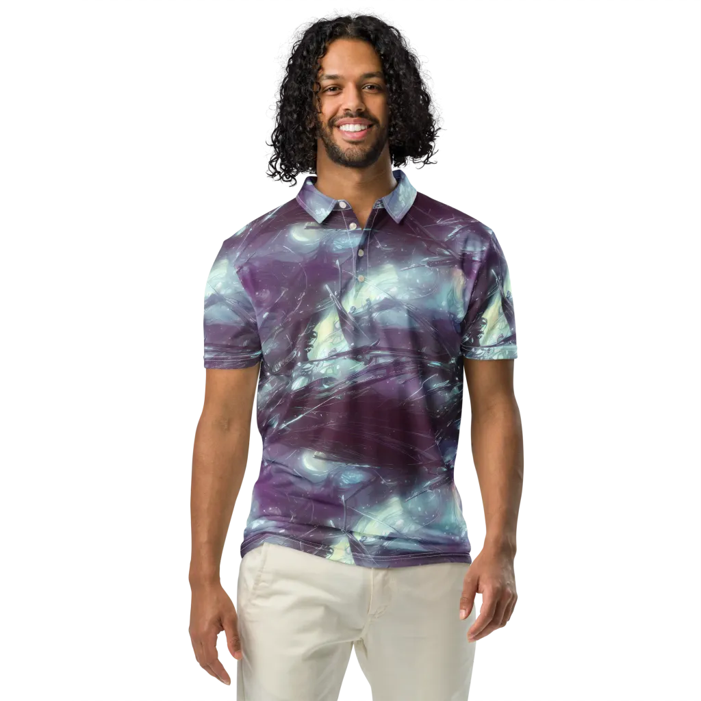 Nihei Shimmer on Men's Slim Fit Polo Shirt — Front