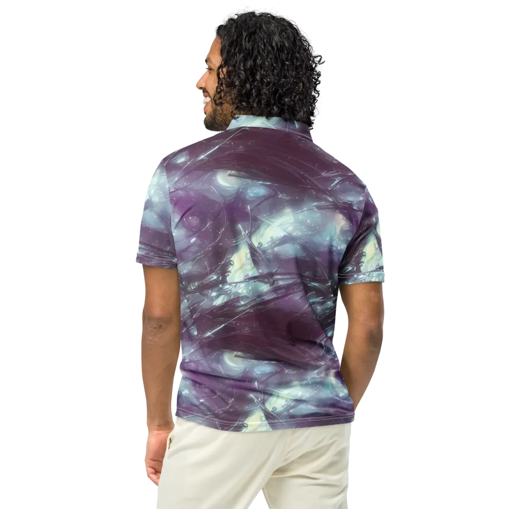 Nihei Shimmer on Men's Slim Fit Polo Shirt — Back
