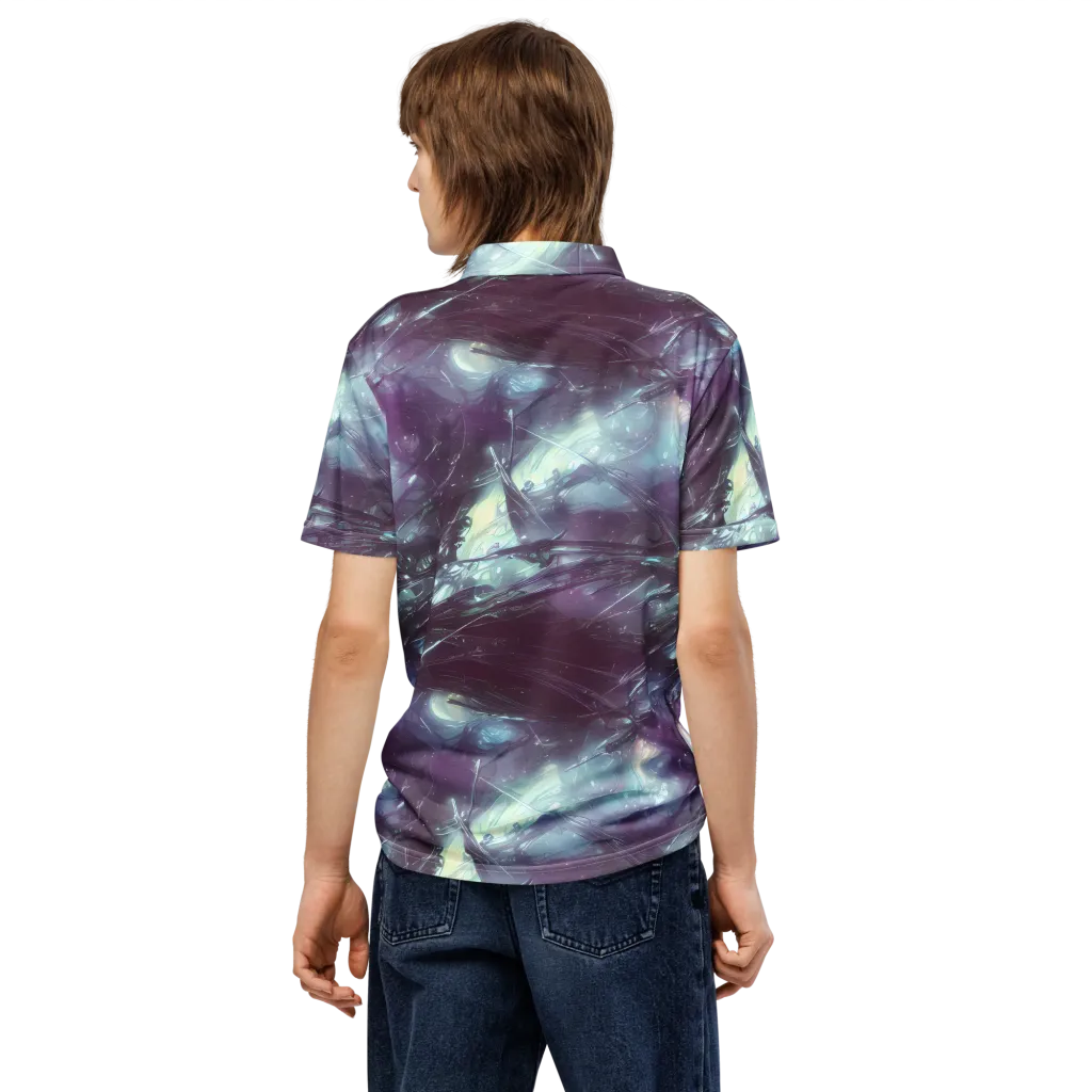 Nihei Shimmer on Men's Slim Fit Polo Shirt — Back