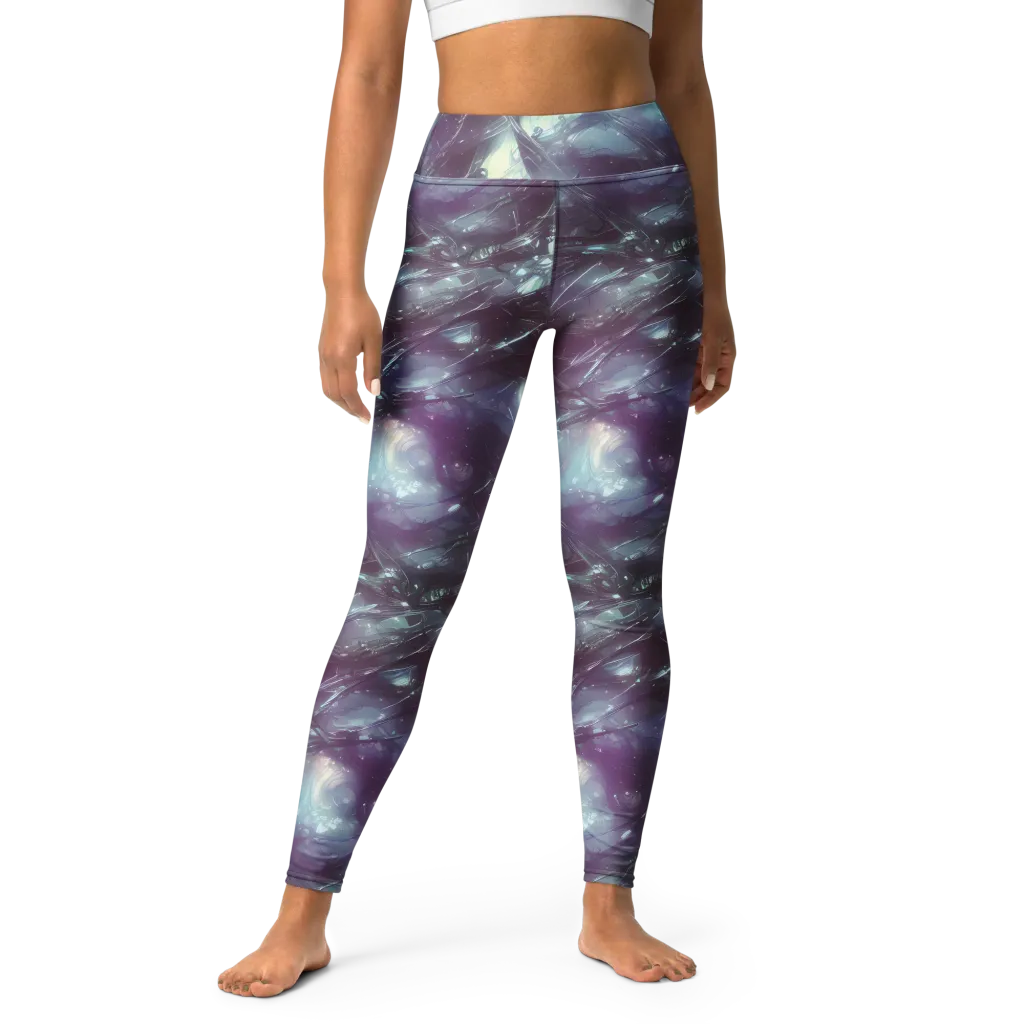 Nihei Shimmer on Yoga Leggings — Front