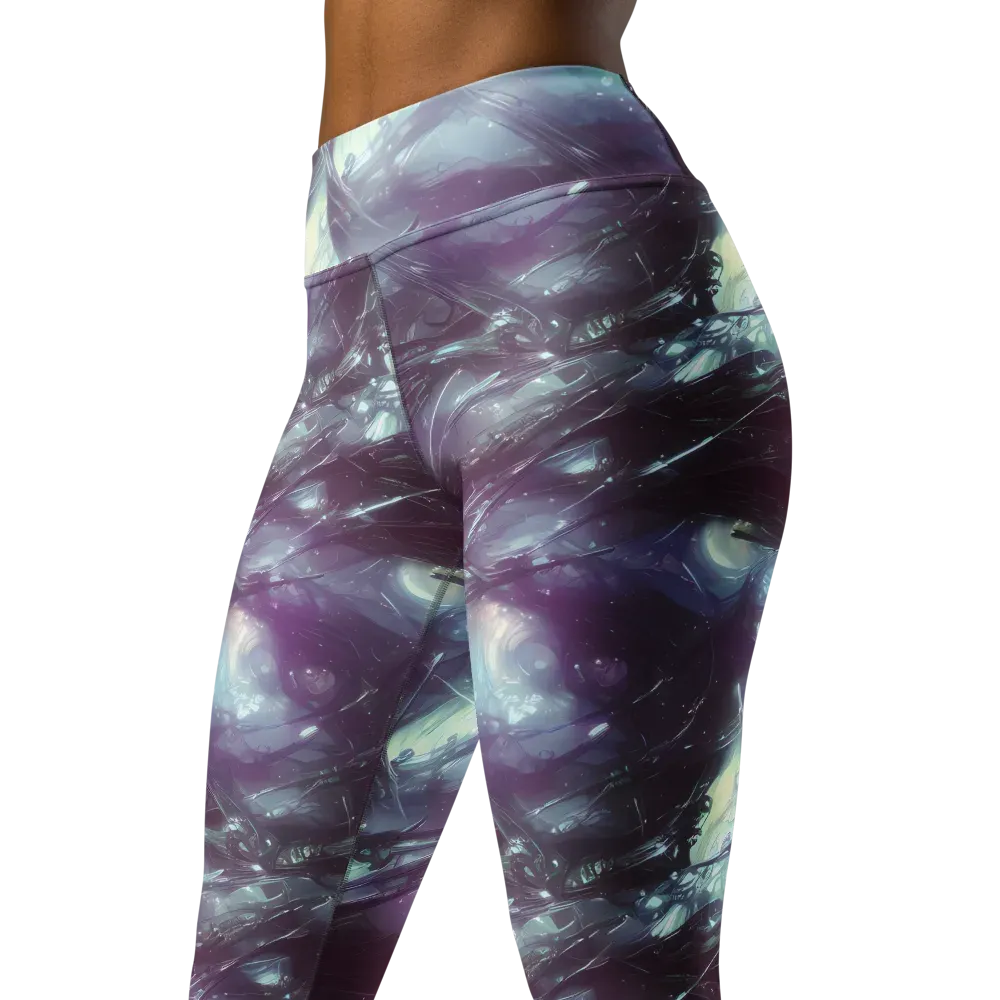 Nihei Shimmer on Yoga Leggings — Left Front