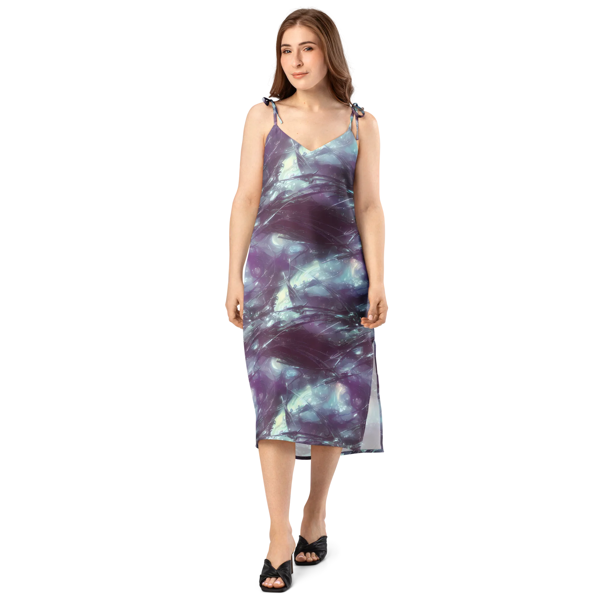 Nihei Shimmer on Slip Dress — Front