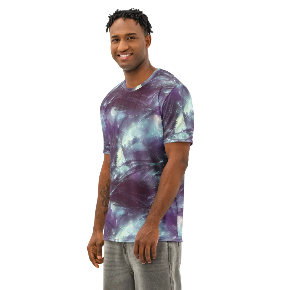 Nihei Shimmer on Men's Cotton Crew Neck T-Shirt — Left Front
