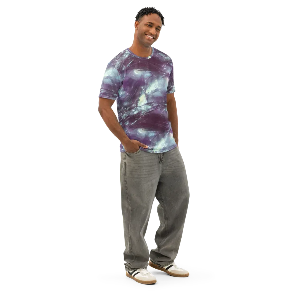 Nihei Shimmer on Men's Cotton Crew Neck T-Shirt — Right Front