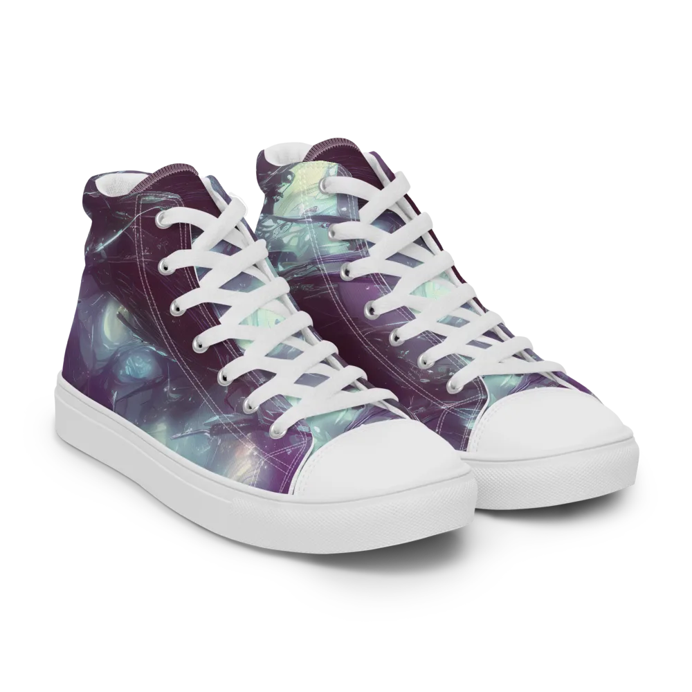 Nihei Shimmer on Men's High Top Canvas Shoes — Right Front