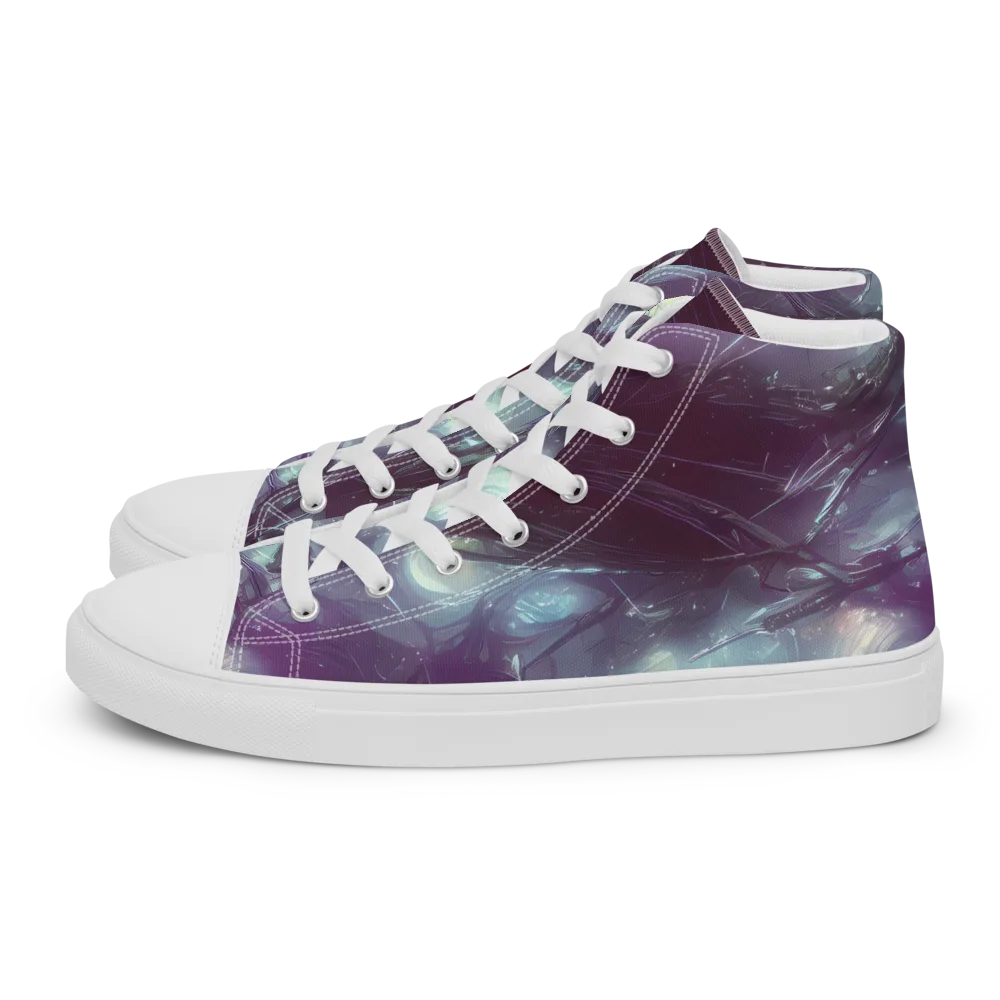 Nihei Shimmer on Men's High Top Canvas Shoes — Left